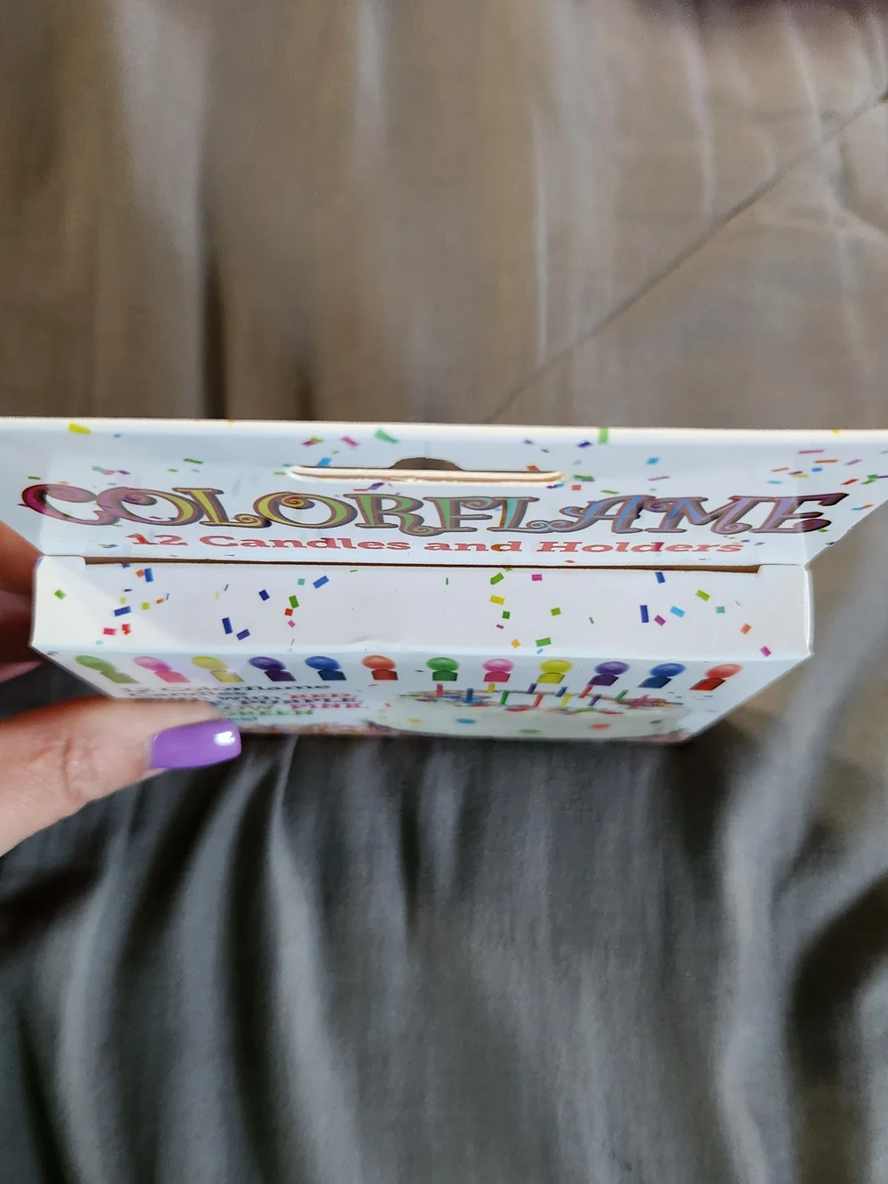 Multicolor Cake Candles - 12 Pack with Holders